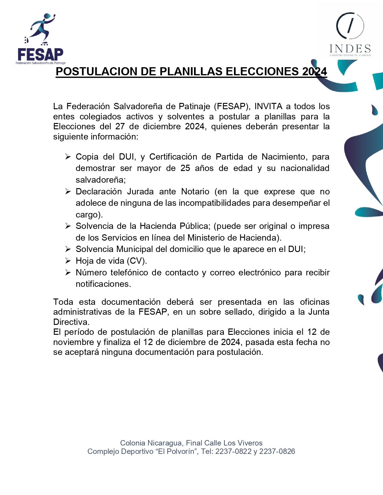 Convocatoria para Entes Colegiados, Asamblea General Extraordinaria