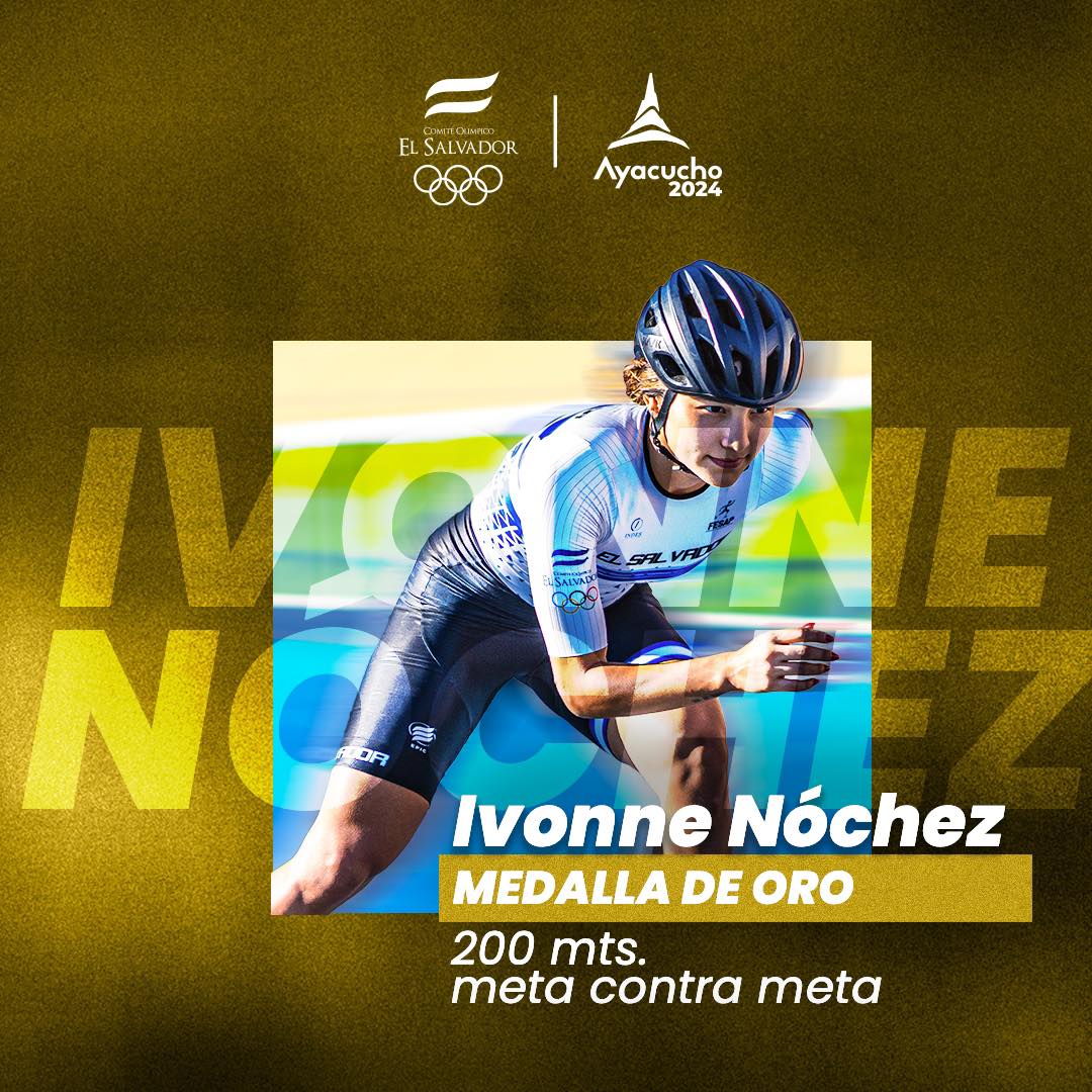 Oro en Ayacucho+Ivonne Nóchez, se agenció la medalla de oro en la prueba 200 metros meta contra meta femenino de los Juegos Bolivarianos 2024 con un tiempo de 18.843 segundos.  la plata fue para la colombiana Kollin Castro, con 18.861 y el bronce para la chapina Helen Rivera, con un tiempo de 19.334, la nacional Haydee Barrios cerró en cuarto lugar con tiempo de  19.391.